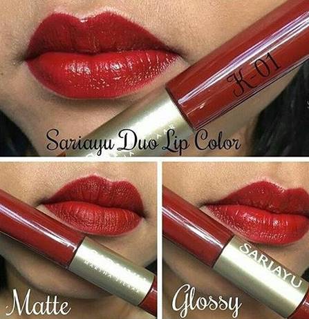 lipstik sariayu untuk bibir hitam Gambar 1. Sariayu Duo Lip Color Krakatau 01