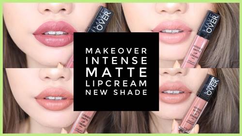 Warna lipstik natural cocok segala kulit Make Over Intense Matte Lip Cream Peach 
